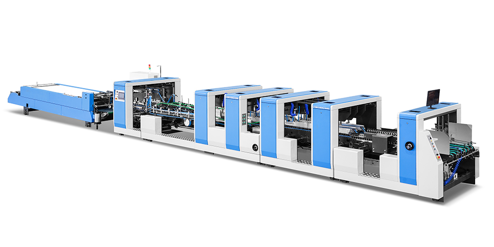 Máquina Gluer Gluer completa de Servo Lock Bottom